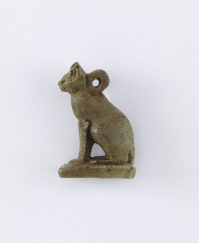 Seated cat, possibly Late Period or Saite Period, 664-525 BC by Egyptian